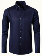 Men's Slim Fit Formal Shirt Long Sleeve Button Down