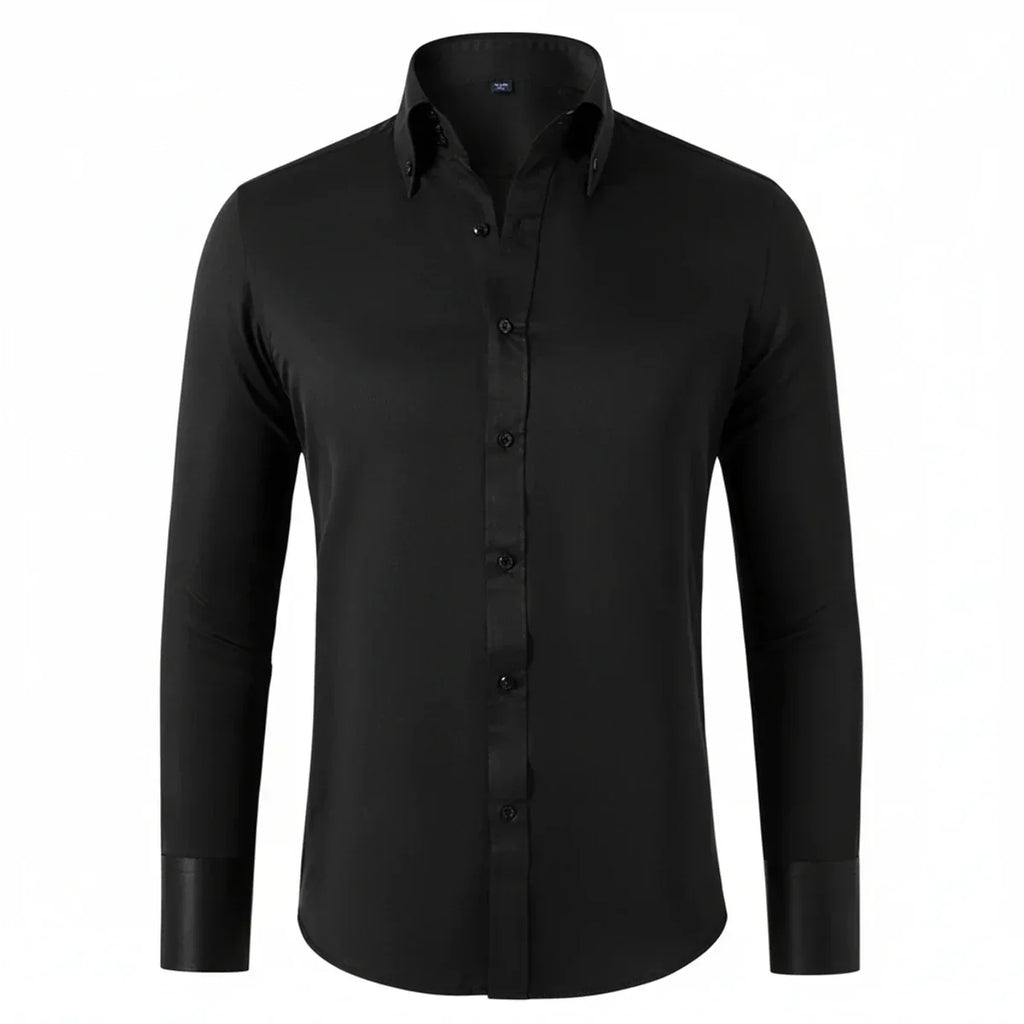 Men's Slim Fit Formal Shirt Long Sleeve Button Down