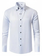 Men's Slim Fit Formal Shirt Long Sleeve Button Down