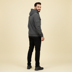 Men's Hooded Utility Jacket Casual Zip Up Layer