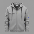 Men's Hooded Utility Jacket Casual Zip Up Layer