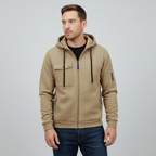 Men's Hooded Utility Jacket Casual Zip Up Layer