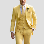 Men's Three Piece Slim Fit Tailored Formal Suit Set