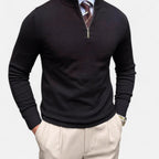 Men's Half Zip Pullover Smooth Knit Sweater for Spring