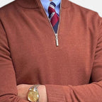 Men's Half Zip Pullover Smooth Knit Sweater for Spring