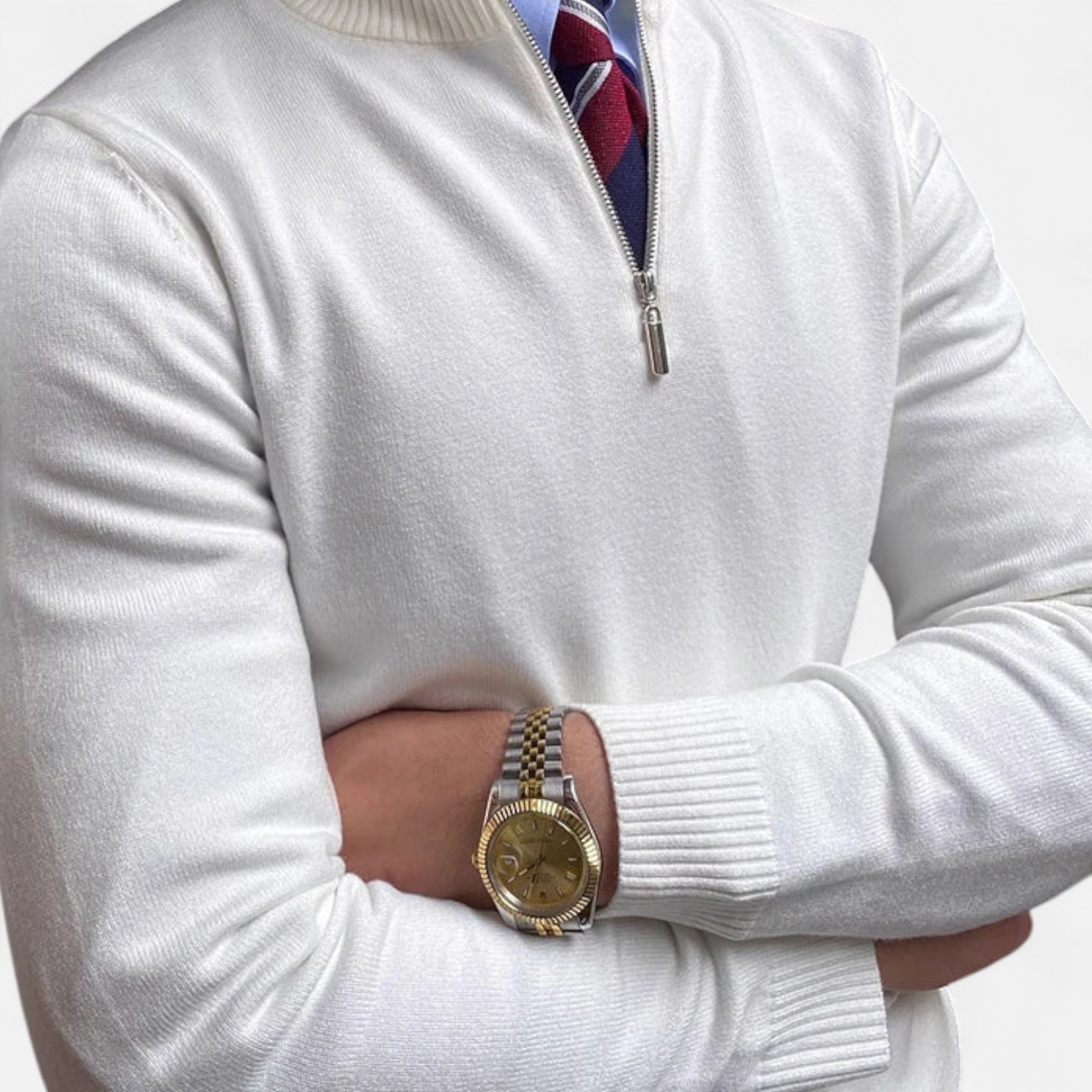 Men's Half Zip Pullover Smooth Knit Sweater for Spring
