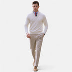 Men's Half Zip Pullover Smooth Knit Sweater for Spring