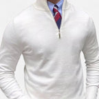 Men's Half Zip Pullover Smooth Knit Sweater for Spring