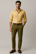 Men's Vintage Inspired Long Sleeve Shirt Relaxed Button Up