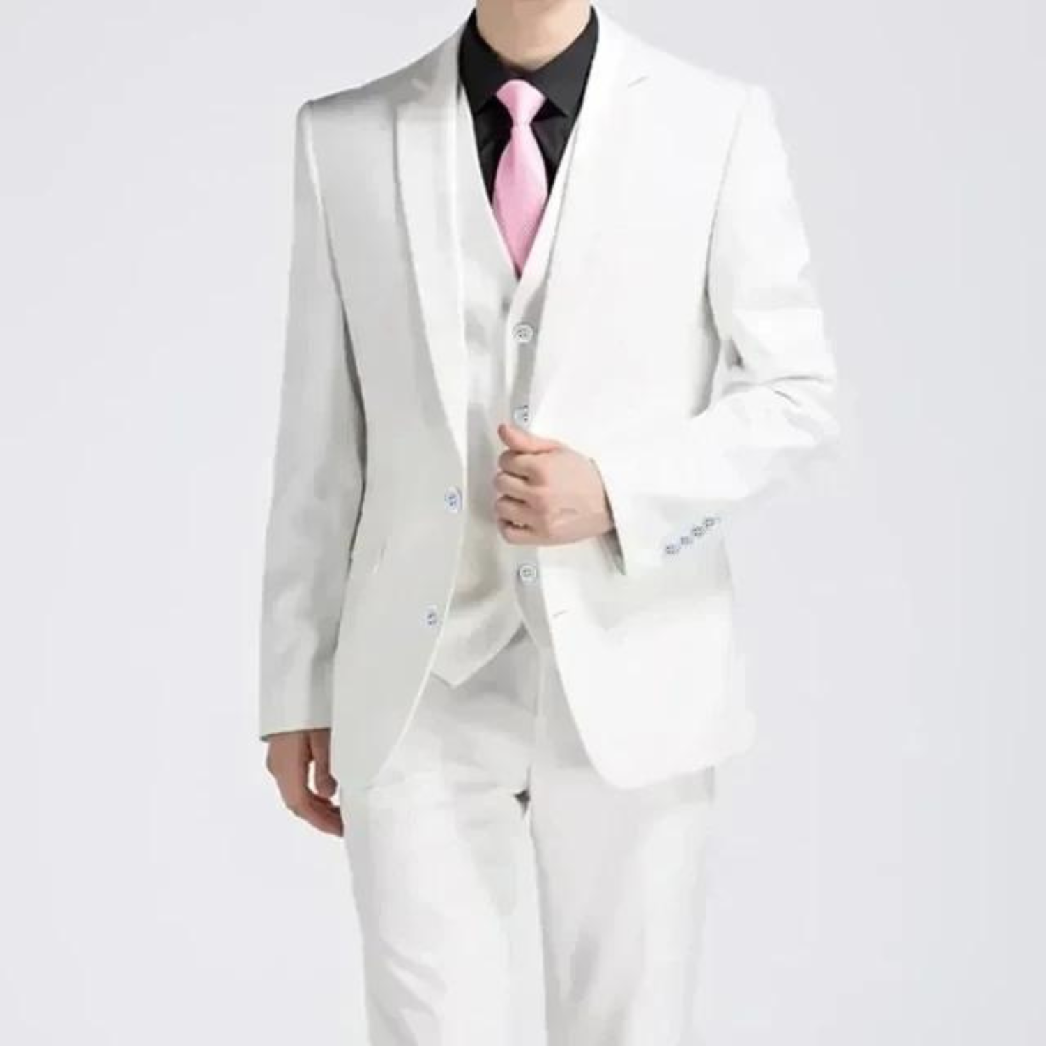Men's Single Button Three Piece Suit Spring and Weddings
