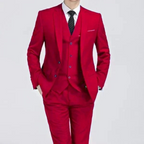 Men's Single Button Three Piece Suit Spring and Weddings