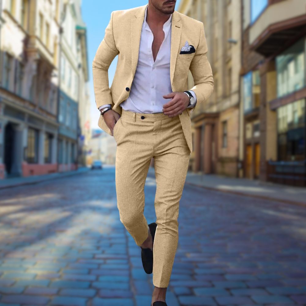 Men's Slim Fit Suit Stylish Comfortable Tailored Formalwear