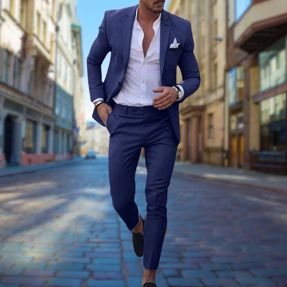 Men's Slim Fit Suit Stylish Comfortable Tailored Formalwear