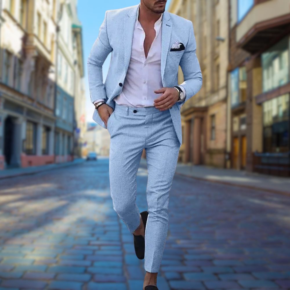 Men's Slim Fit Suit Stylish Comfortable Tailored Formalwear