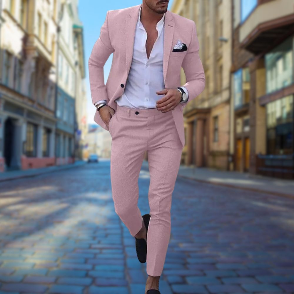 Men's Slim Fit Suit Stylish Comfortable Tailored Formalwear