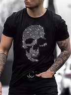 Men's Graphic T Shirt Rhinestone Crown Logo Slim Fit