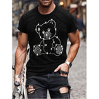 Men's Graphic T Shirt Rhinestone Crown Logo Slim Fit
