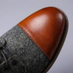 Men's Leather and Virgin Wool Winter Boots Warm Lace
