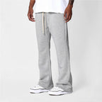 Men's Flared Sweatpants Comfort Fit Soft Cotton Fleece Relaxed