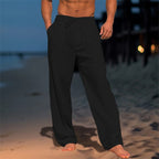 Men's Pleated Drawstring Trousers Relaxed Spring Tailoring for Travel