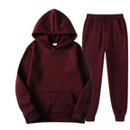 Men's Relaxed Pullover Hoodie and Jogger Tracksuit Set