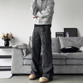 Men's Multi Pocket Wide Leg Cargo Trousers