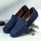 Men's Suede Penny Loafers Refined Slip On Casual Shoes