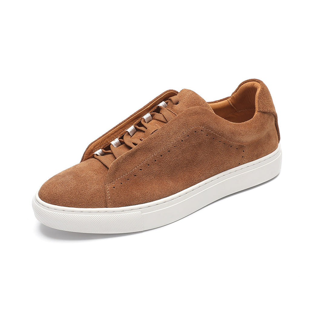 Men's Low Profile Lace Up Sneakers Minimal Clean Trainers