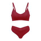 Women's Seamless Wireless V Neck Bralette Nude Loungewear