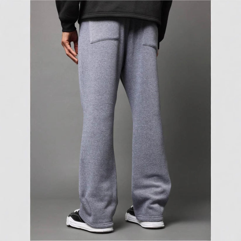 Men's Flared Sweatpants Comfort Fit Soft Cotton Fleece Relaxed