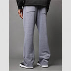 Men's Flared Sweatpants Comfort Fit Soft Cotton Fleece Relaxed