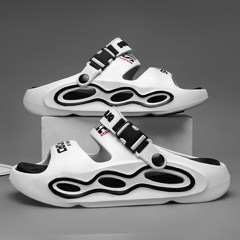 Men's Colorblock Platform Sandals Breathable Casual Summer Slides