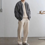 Men's High Collar Knit Sweater Warm Comfortable Stylish Casual