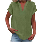 Women's Relaxed V-Neck Blouse