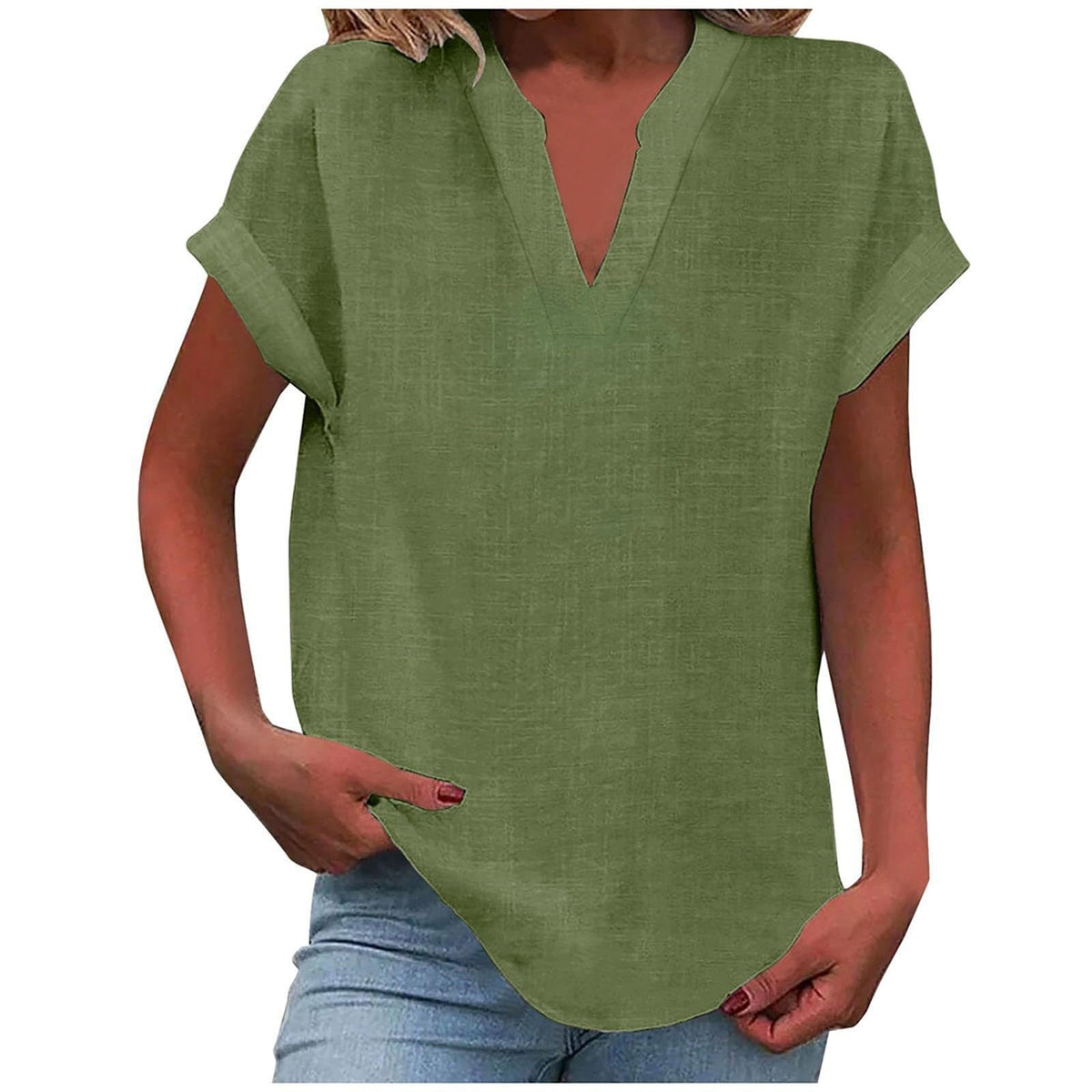 Women's Relaxed V-Neck Blouse
