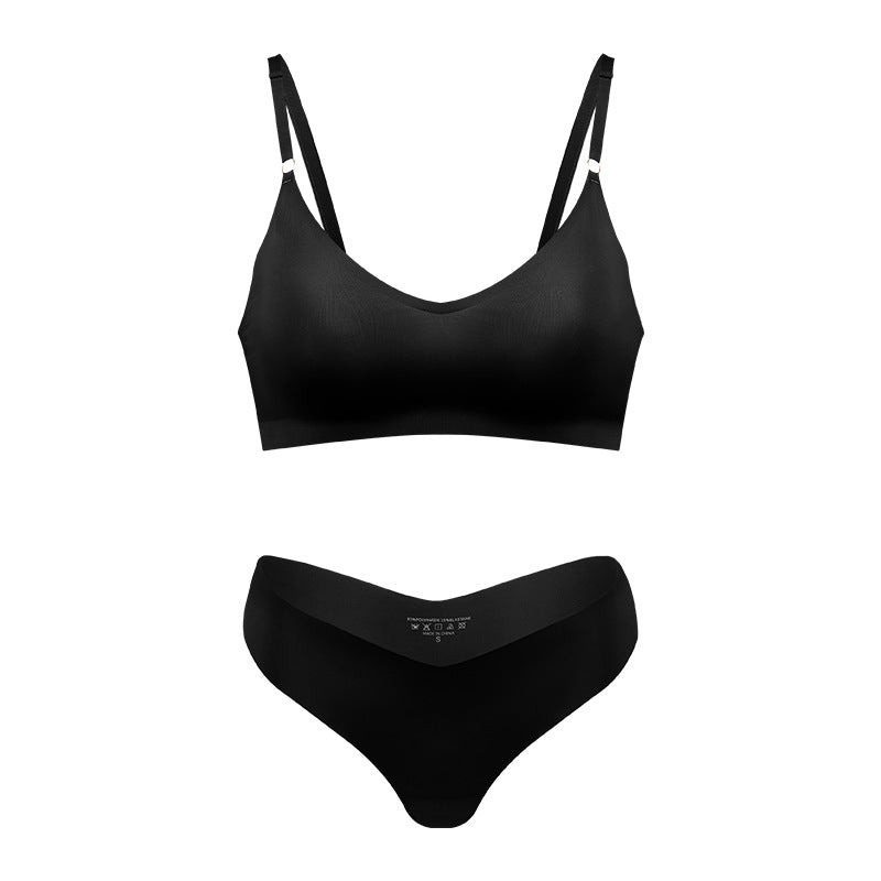 Women's Seamless Wireless V Neck Bralette Nude Loungewear