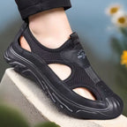 Men's Closed Toe Mesh Trekking Sandals Rugged Grip Sole