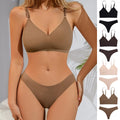 Women's Seamless Wireless V Neck Bralette Nude Loungewear