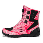 Men's High Top Printed Motorcycle Grip Touring Boots
