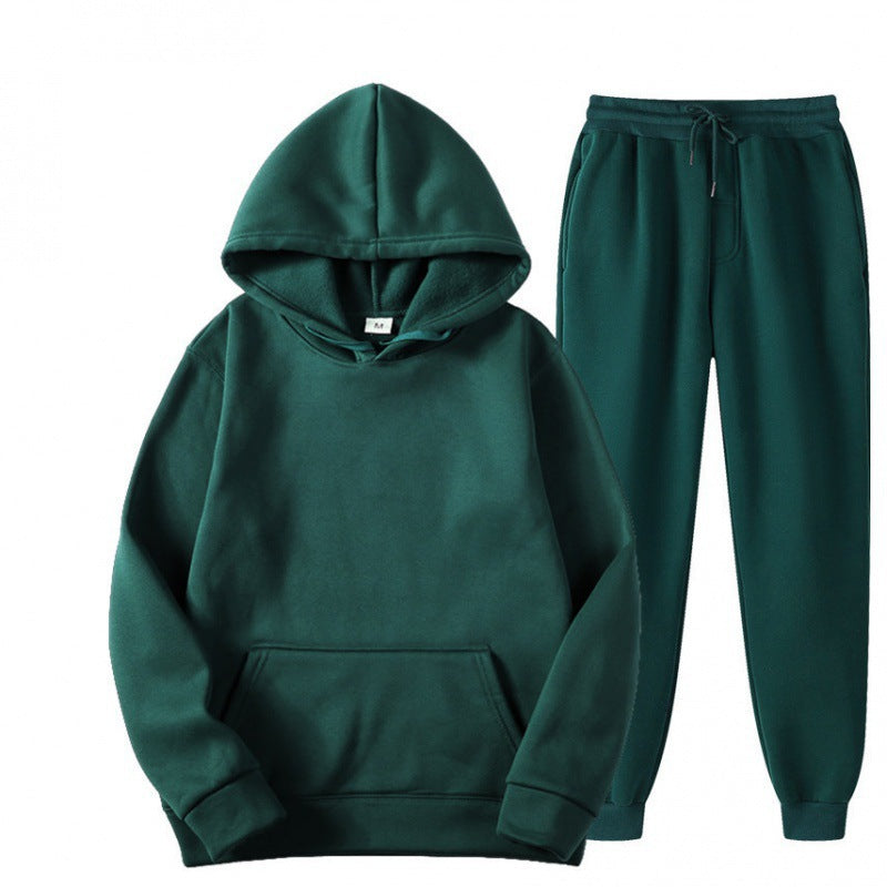 Men's Relaxed Pullover Hoodie and Jogger Tracksuit Set