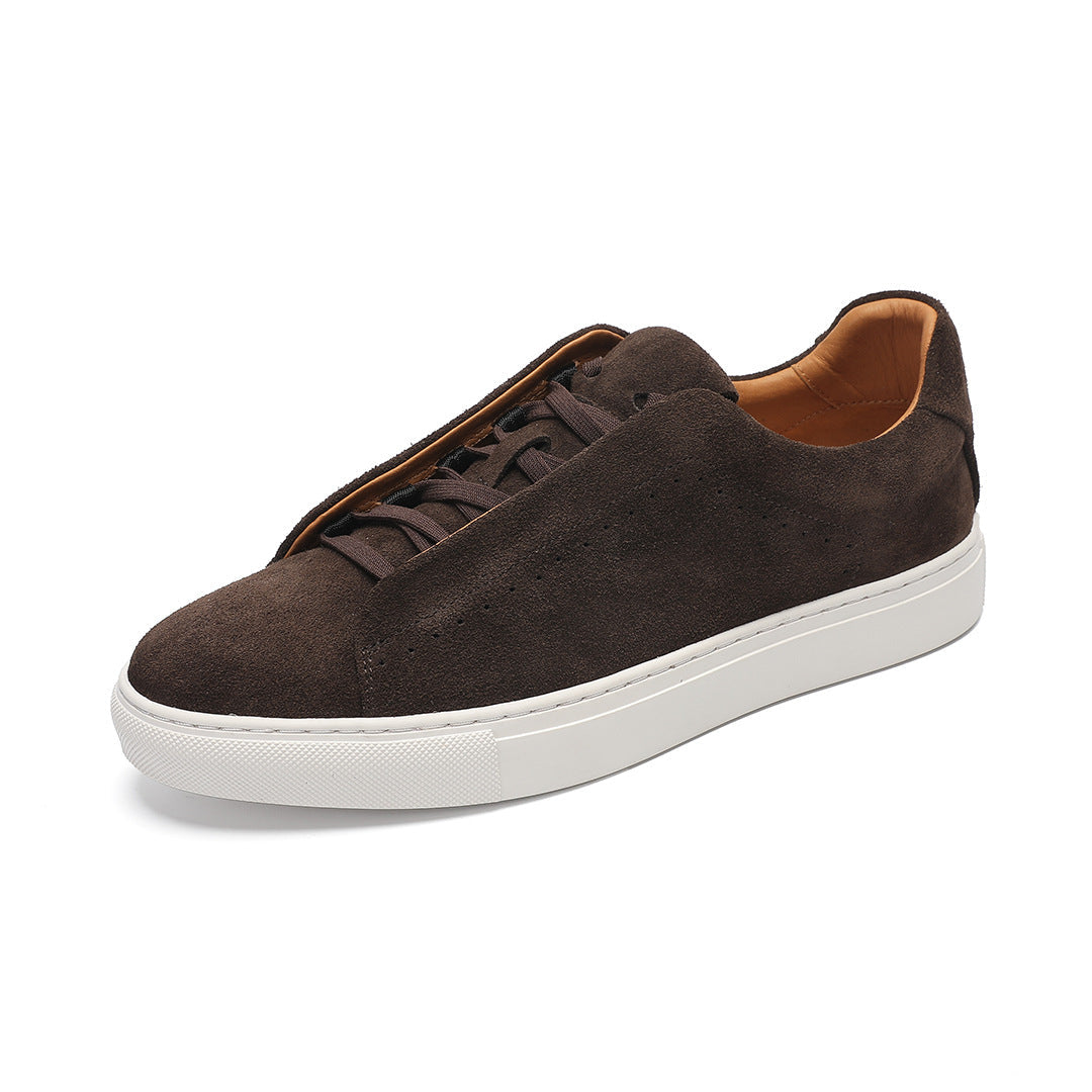Men's Low Profile Lace Up Sneakers Minimal Clean Trainers