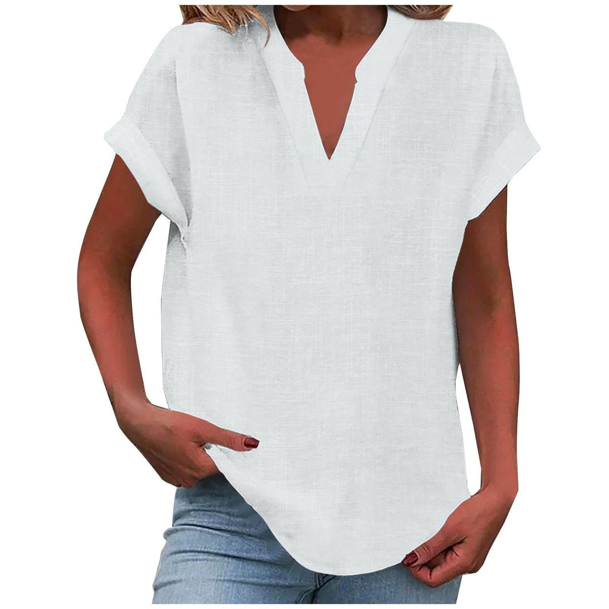 Women's Relaxed V-Neck Blouse