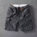 Men's Washed Utility Cargo Shorts Relaxed Fit Streetwear Bottoms