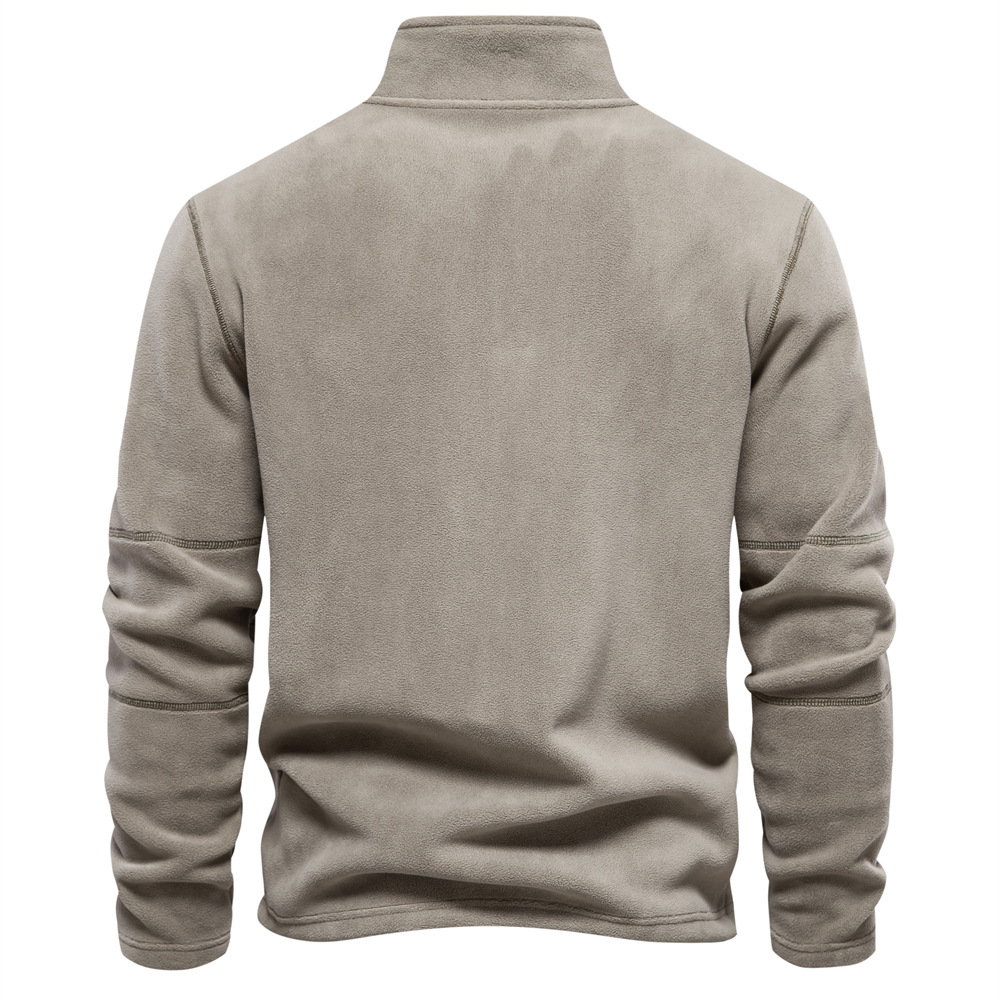 Men's Quarter Zip Fleece Sweatshirt Warm Casual Pullover