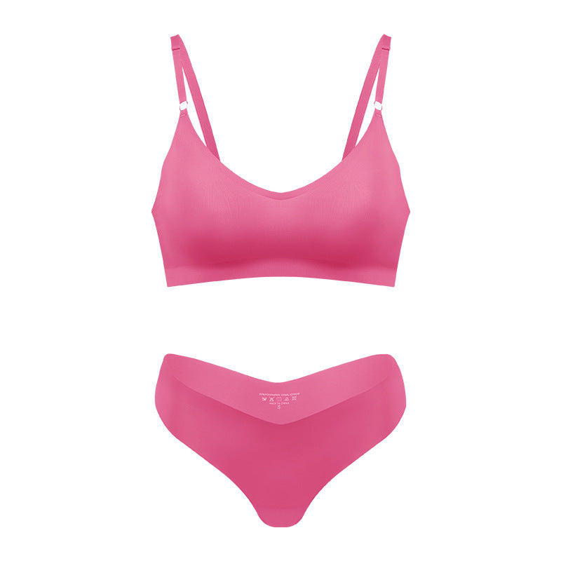 Women's Seamless Wireless V Neck Bralette Nude Loungewear