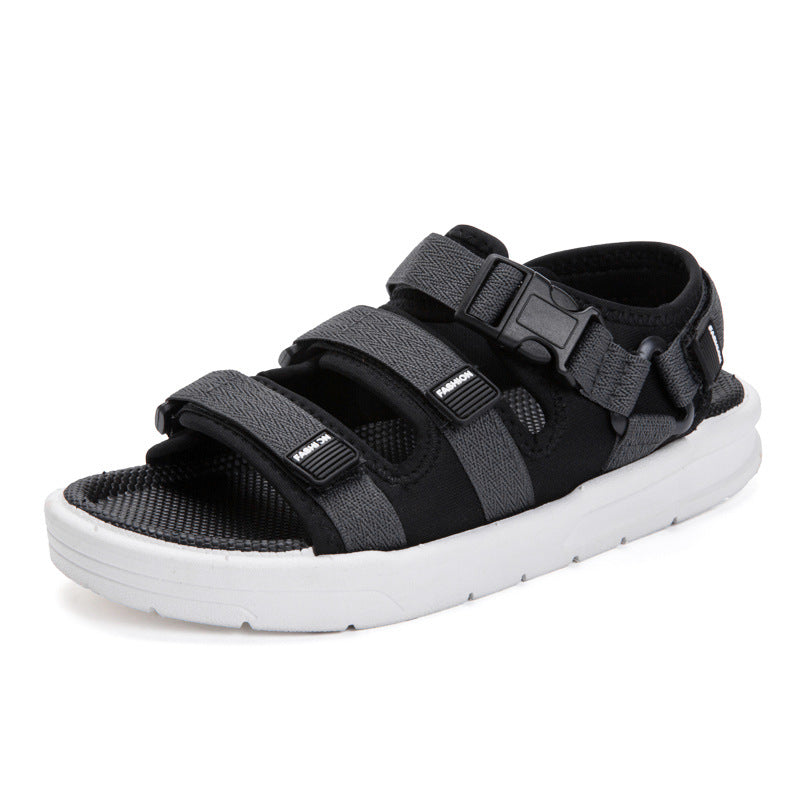Men's Triple Strap Sandals Cushioned Outdoor Summer Footwear