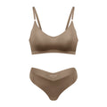 Women's Seamless Wireless V Neck Bralette Nude Loungewear