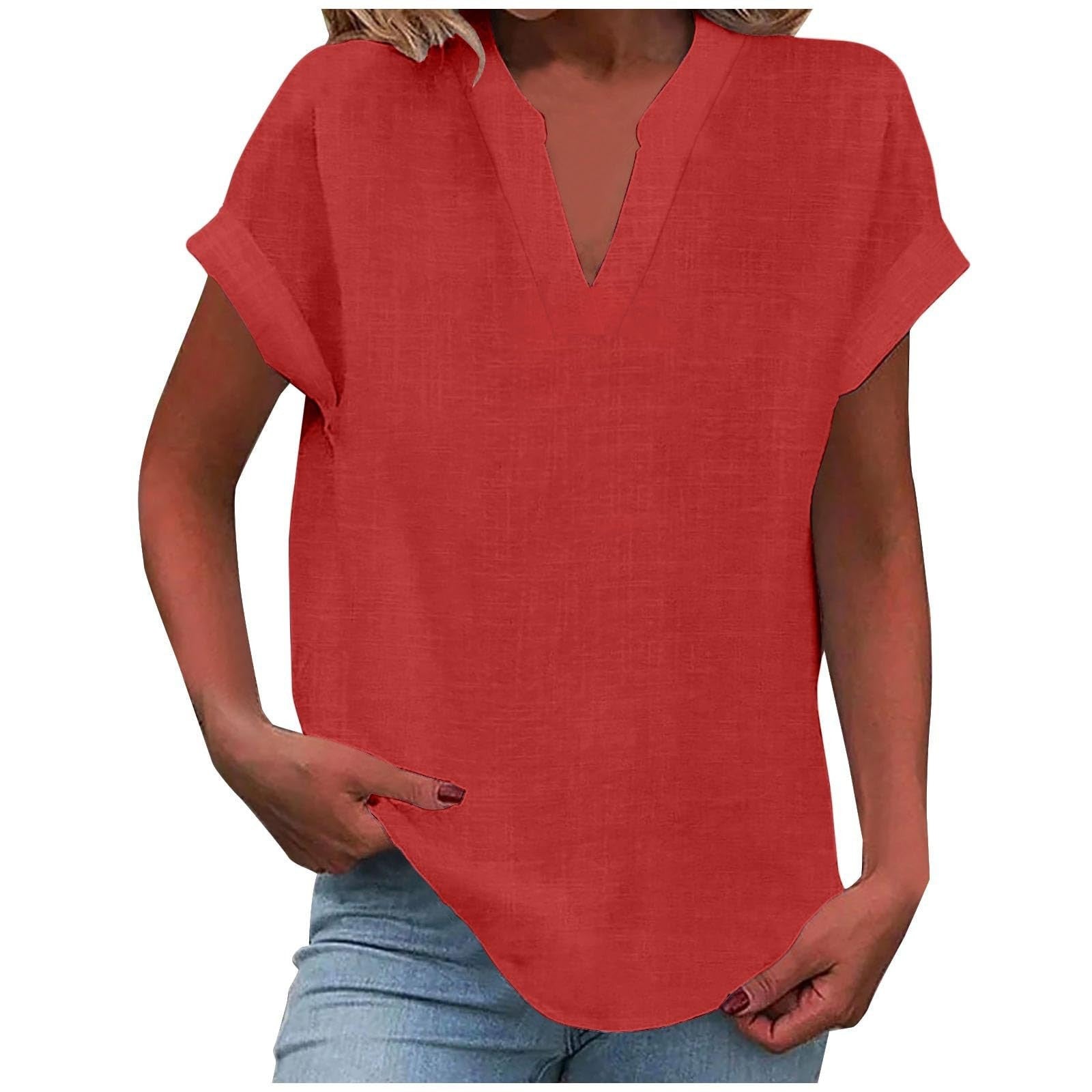 Women's Relaxed V-Neck Blouse