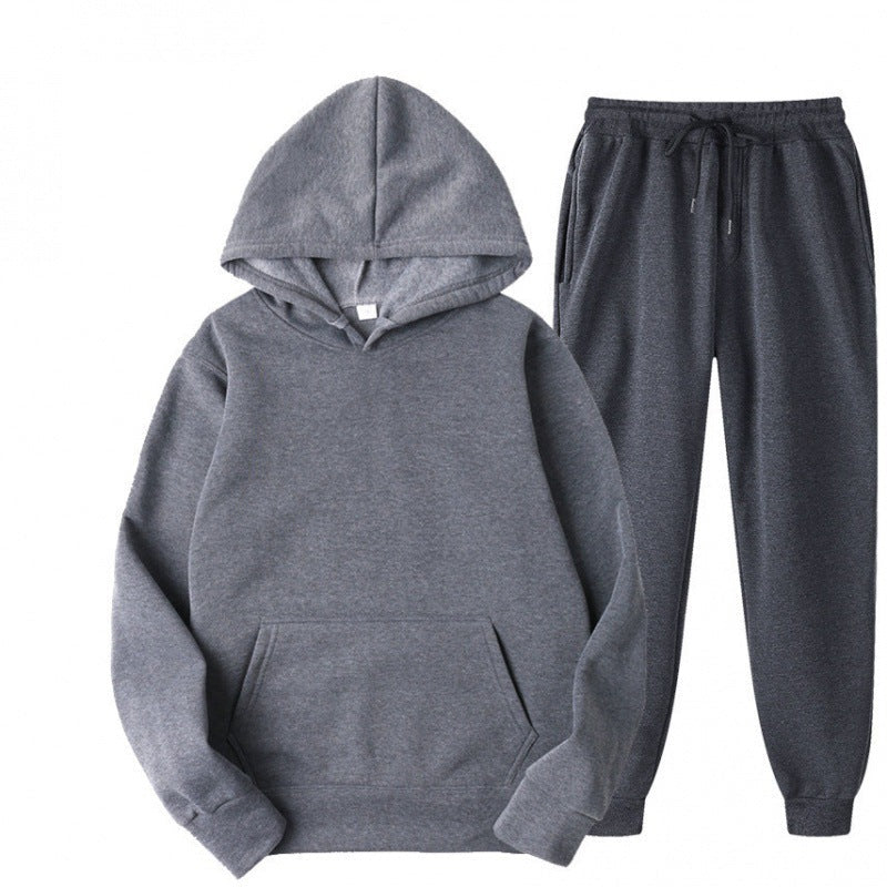 Men's Relaxed Pullover Hoodie and Jogger Tracksuit Set