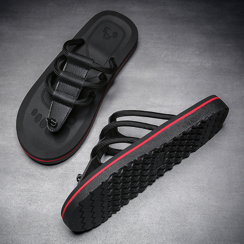 Men's Multi Strap Cushioned Anti Slip Beach Sandals